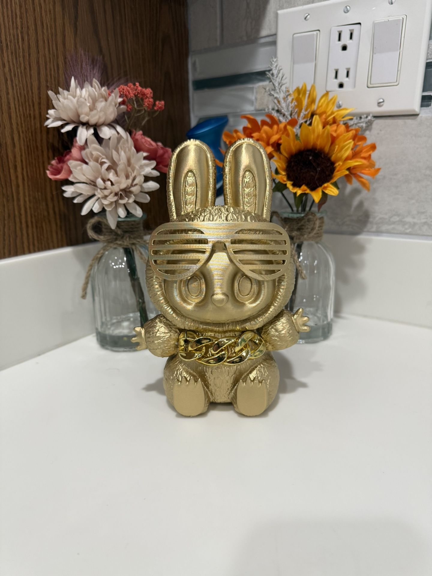 24K Gold Labubu with Bling 