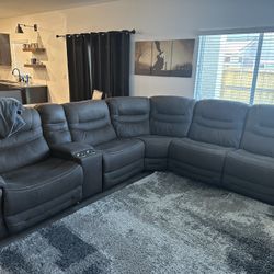 Brown Electronic Section Couch 
