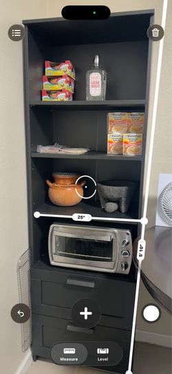 Tall black shelve