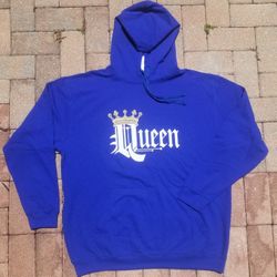 Unisex Queen Hoodie Royal Blue 2XL