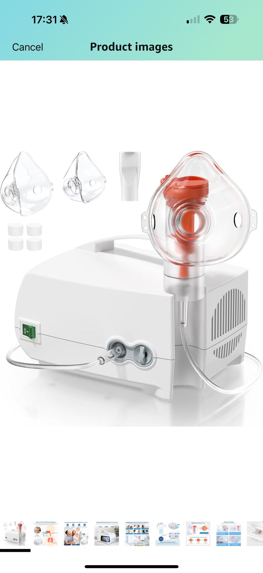 Home Nebulizer for Adults and Kids, Nebulizer Machine with Tubing, Mouthpiece and Masks for Adults and Kids 