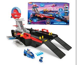 PAW Patrol: The Mighty Movie, Aircraft Carrier HQ, Chase Figure & Police Car