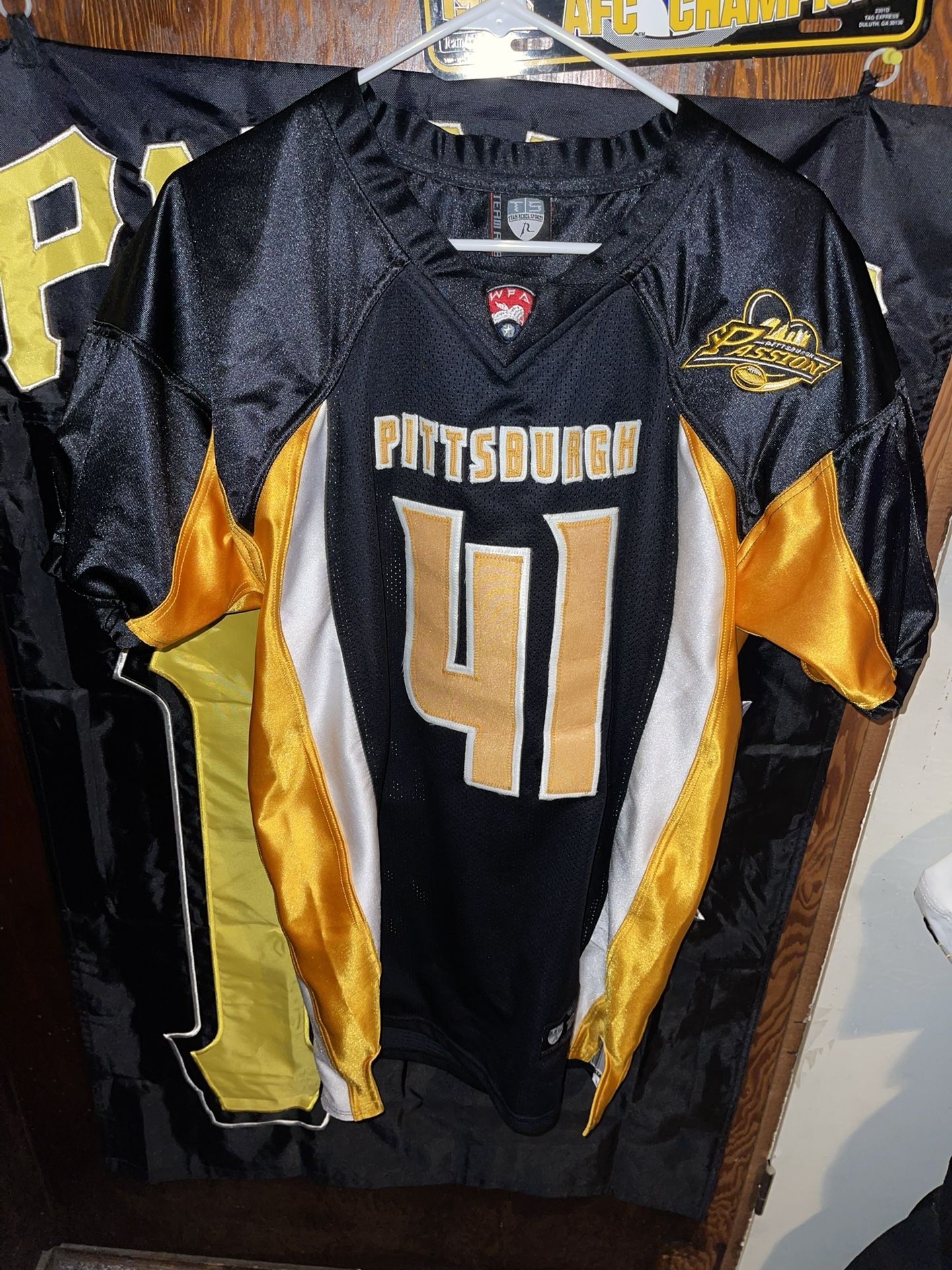 Team Rebel Direct WFA Pittsburgh Passion Football Jersey Authentic Used Pre Owned.