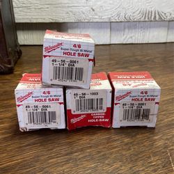 NOS Milwaukee 1 1/4” & 1” Hole Saw
