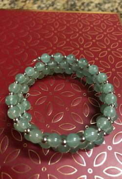 Jade wrap bracelet