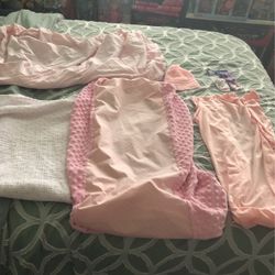 Baby girl, crib sheet changing pad And Extra Stuff