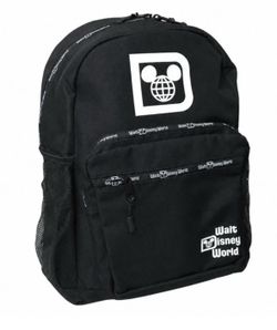 Disney Parks Walt Disney World Black Backpack 13” Travel Daypack Ear Holder New 2026