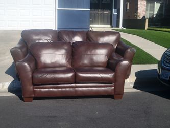 Brown Leather Couch