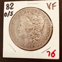 1882 O/S Morgan Silver Dollar VF