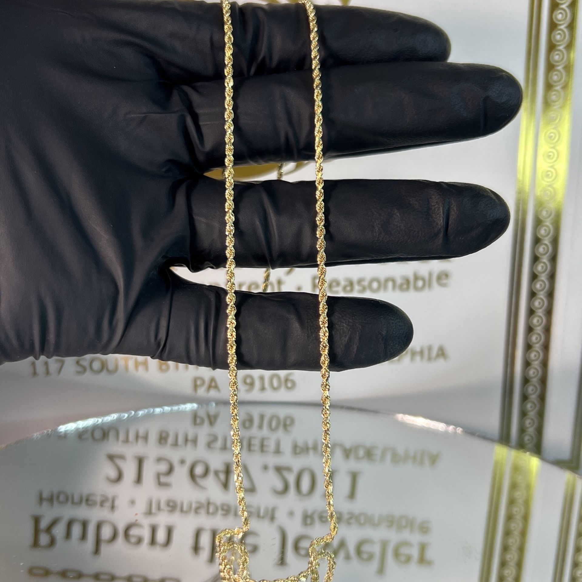 10KT YELLOW GOLD ROPE CHAIN