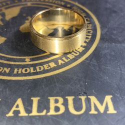 Size 11 stainless steel golden man’s band