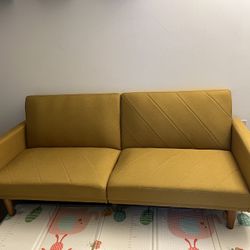 Adria twin 78.5” wide split Back Convertible Sofa