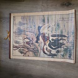 Chinese scroll painting of horses