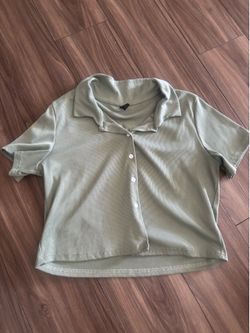 Forest green button up