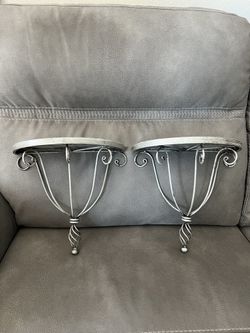Metal Wall Sconce/Shelves - Set