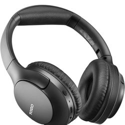 ENC Call Noise Cancelling with Mic Over Ear Wireless Headset Foldable with 70H Playback
