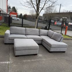Costco Gray Sectional Sofa Couch-FREE DELIVERY 🚚 