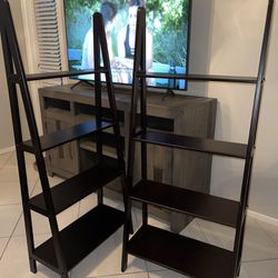 2 Shelf Ladders - Book Case - Brown