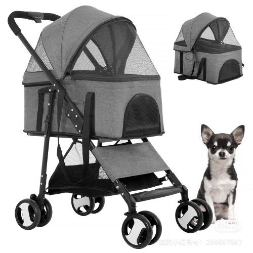 Pet Stroller Premium 3-in-1 Multifunction Dog Cat Jogger Stroller