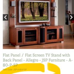 Modern Entertainment Center TV Stand Console w/ Mount, LED Lights, Glass Shelves – 75” Dark Wood