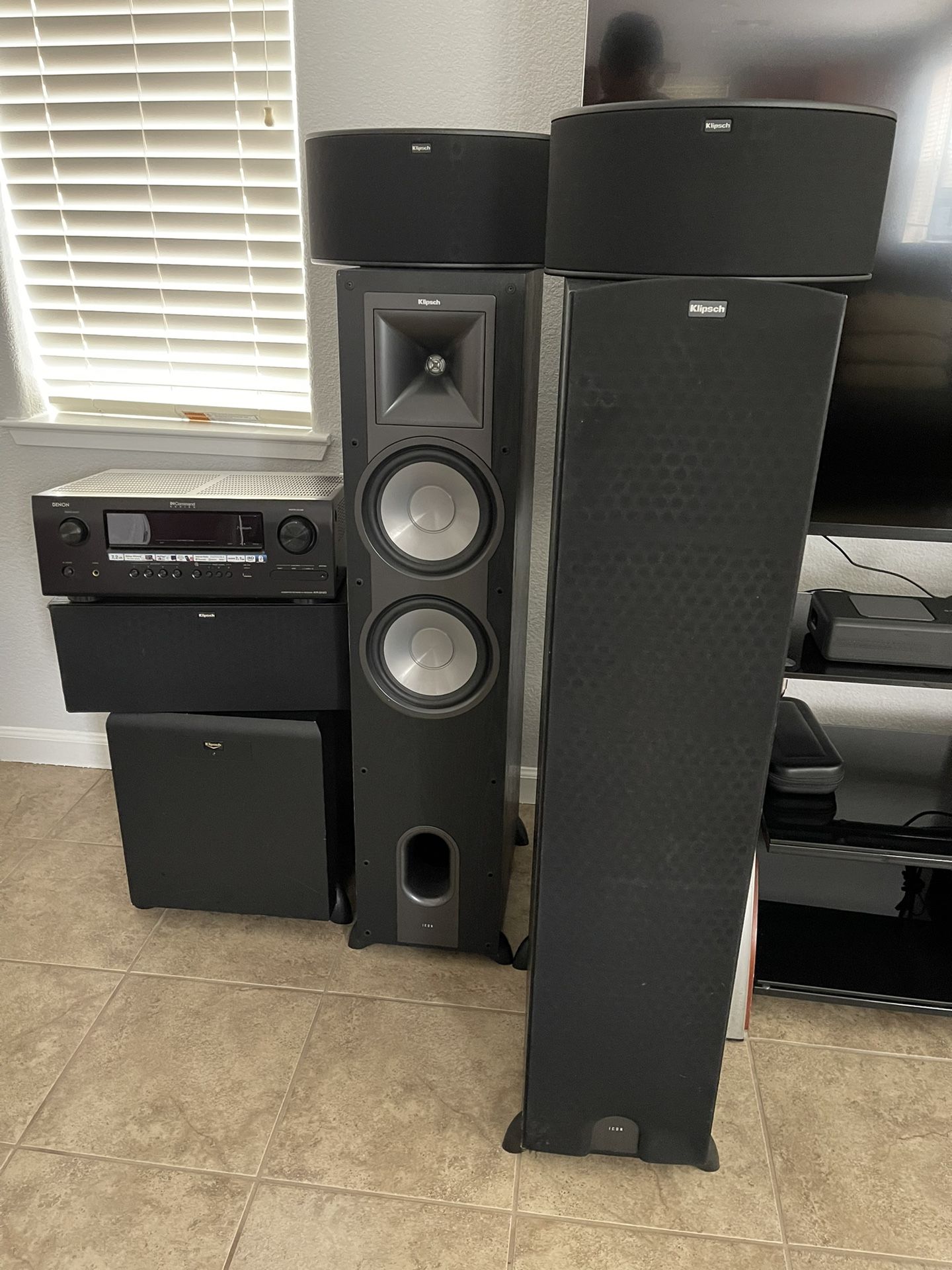 Klipsch Icon Floorstanding speakers  & Denon 7.2 Home theater system