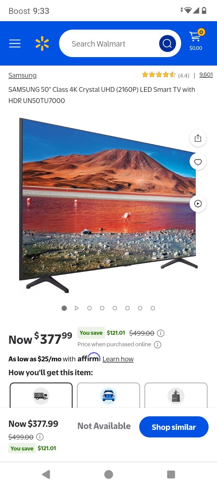 Samsung 50 Inch Smart Tv With Remote.