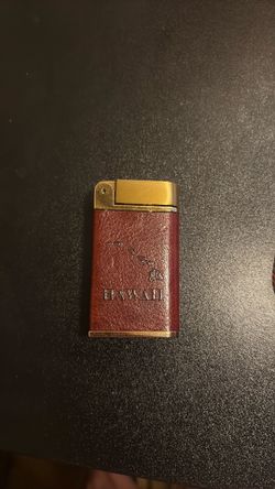 Leather wrapped butane gift lighter from Hawaii