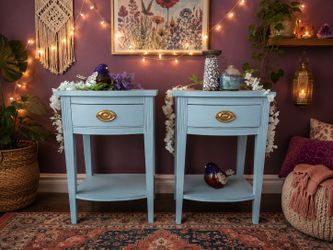 Beautiful Aqua Blue Nightstands