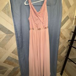 V-Neck Pink Dress Women 