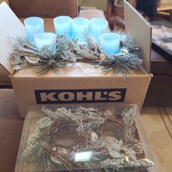 Set Of 6 Sea Shell Votive Greenery With Votives