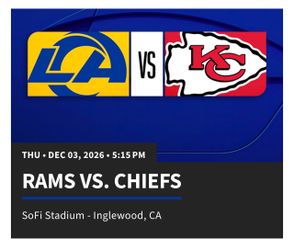LA Rams vs KC Chiefs NFL Ticket – Dec 2026