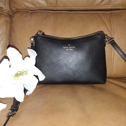 Black Leather Crossbody Kate Spade 