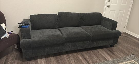 89 inch black couch