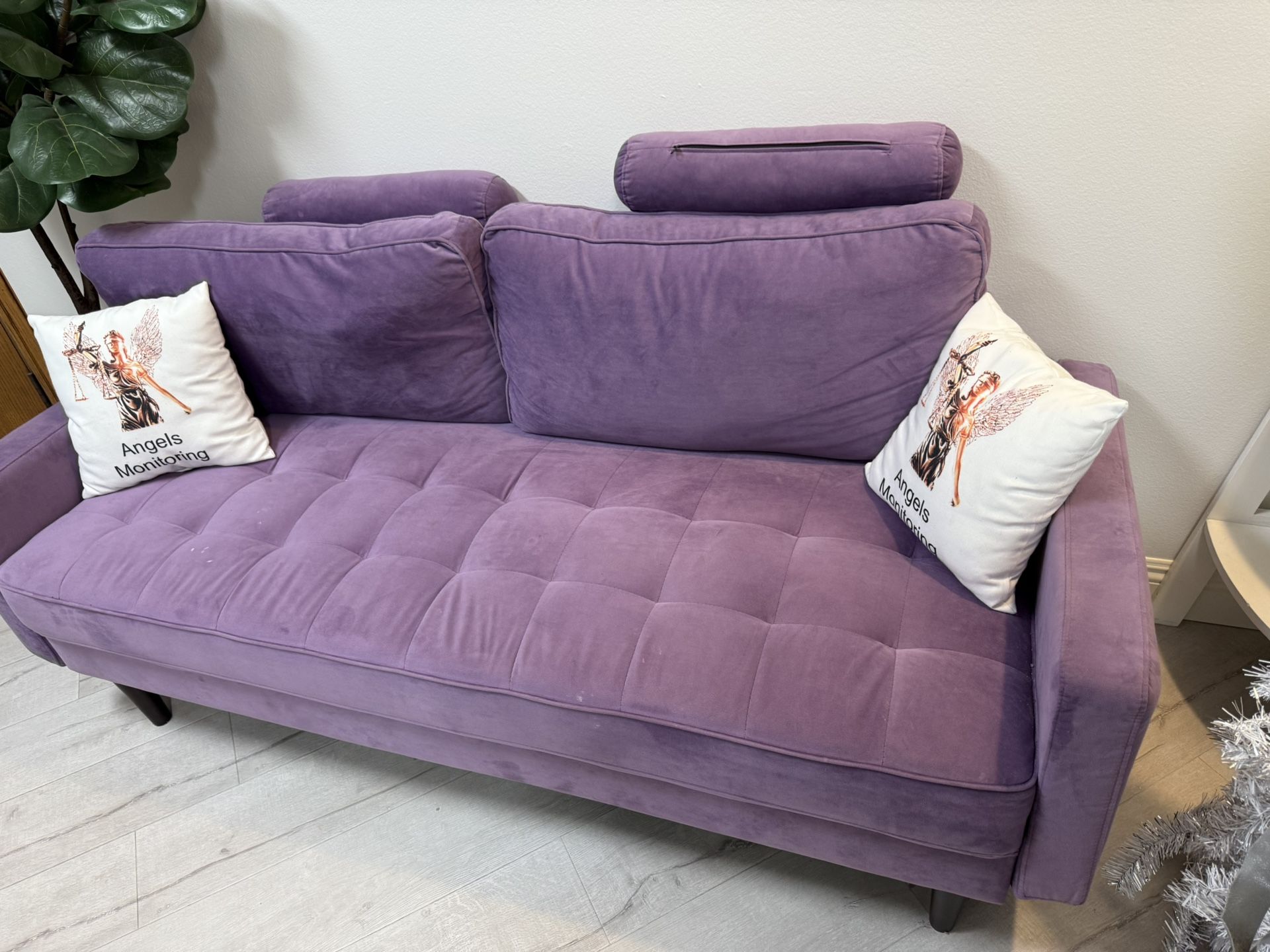 Purple Velvet Couch