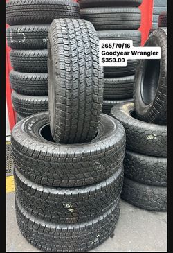 265/70/16 Goodyear Wrangler Semi New All Four 98% Tread Life 
