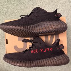 Adidas Yeezy Boost 350 V2 “Black Red / Bred” -10.5
