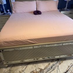 King Size Silver Bed