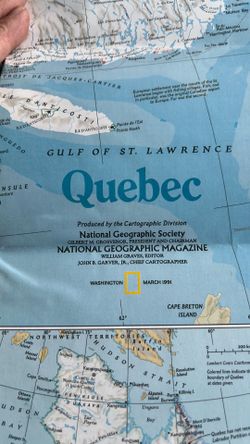 VTG National Geographic ephemera/map