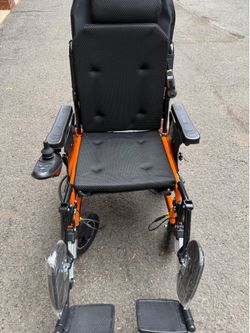 VERPAL Reclining Electric Wheelchair – Foldable Power Mobility Chair