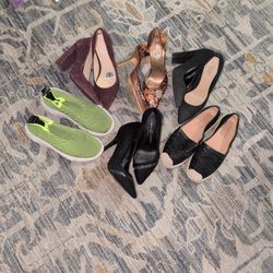 6 pair Of Shoes Like New Condition 