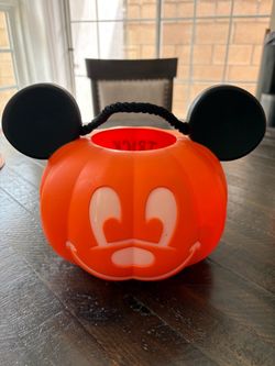 Mickey halloween light up pumpkin bucket (red,green,orange)