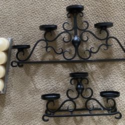 Set of 2 Candelabras with 8 Candles Included