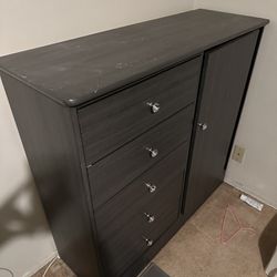 Grey Mini Closet Dresser 