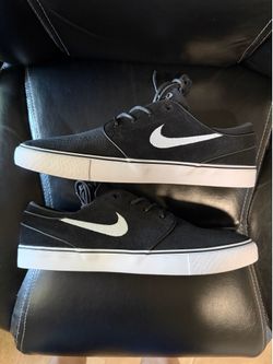 Nike SB Zoom Janoski OG+ Black White Suede Skate Shoes Mens Size 12