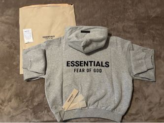 NEW Kids Fear of God Essentials Light Heather Hoodie (Size 8, 10) 100% Authentic✅