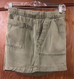 Olive Green Drawstring Waist Shorts