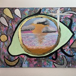 Painting (32x26) “Peaceful Eye”