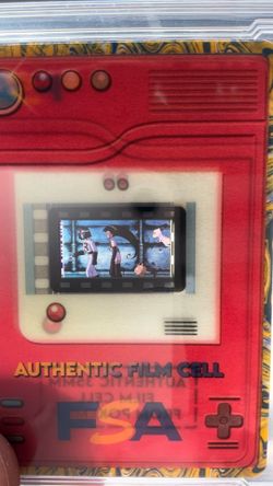 Graded Pokémon Film Cell Trading Card Team Rocket Meowth And Mew 