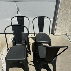 Brand New Metal Stackable Dining Chairs 