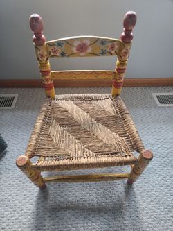 Vintage mexican folk art chair